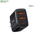 Cốc sạc Baseus Compact Quick Charger 2U+C 30W US Black CCXJ-D01