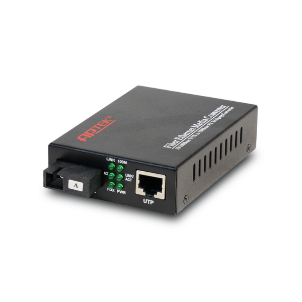 Bộ chuyển đổi quang điện APTEK Media converter (A) AP100-20A (100 Mbps/ Tx1310/Rx1550/ Single Mode/ 1 sợi/ 20km)