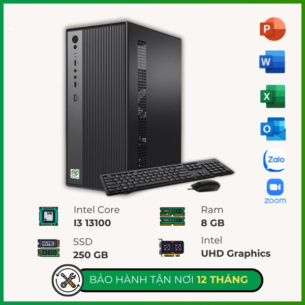 Máy bộ TNC Văn Phòng I3113 (I3 13100/ Ram 8GB/ SSD 250GB)