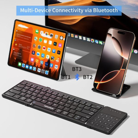 Bàn phím Bluetooth gập Newmen BK66 Foldable với Touchpad