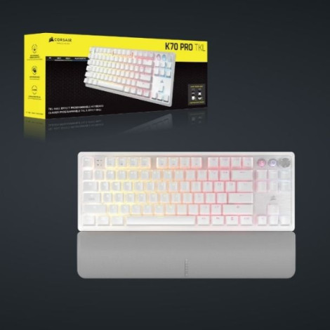 Bàn phím Gaming có dây Corsair K70 PRO TKL-MGX-WHT CH-911921G-NA