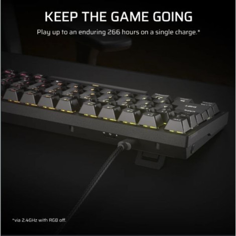 Bàn phím Gaming không dây Corsair K65 PLUS Tactile CH-91D441F-NA