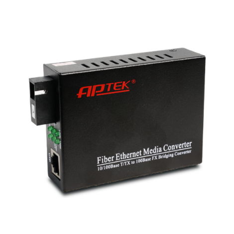 Bộ chuyển đổi quang điện APTEK Media converter (A) AP100-20A (100 Mbps/ Tx1310/Rx1550/ Single Mode/ 1 sợi/ 20km)