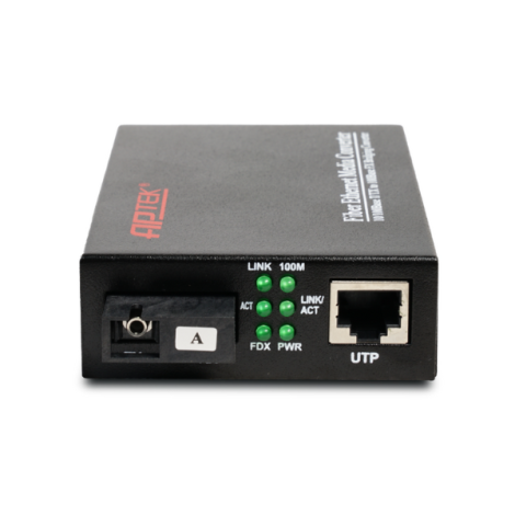 Bộ chuyển đổi quang điện APTEK Media converter (A) AP100-20A (100 Mbps/ Tx1310/Rx1550/ Single Mode/ 1 sợi/ 20km)