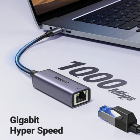 Cáp chuyển đổi USB-C to Lan hỗ trợ 10/100Mbps Ugreen 15633