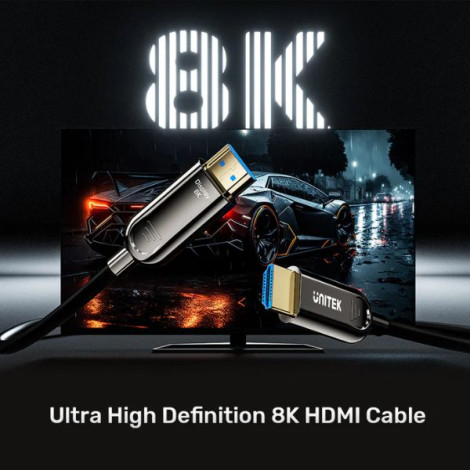 Cáp HDMI 2.1 sợi quang dài 100m 8K@60Hz Unitek C11085GY01-100M