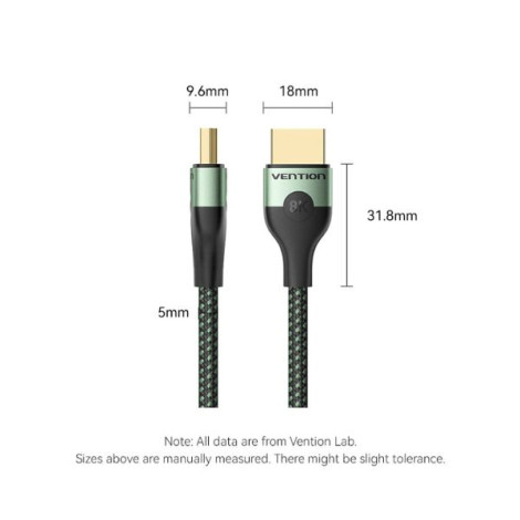 Cáp HDMI 2.1 VENTION ALOGH 8K@60Hz Ultra HD ALOGH