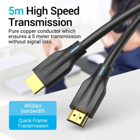 Cáp HDMI 2.1 VENTION dài 5m 8K@60Hz, 48Gbps AAN-BJ