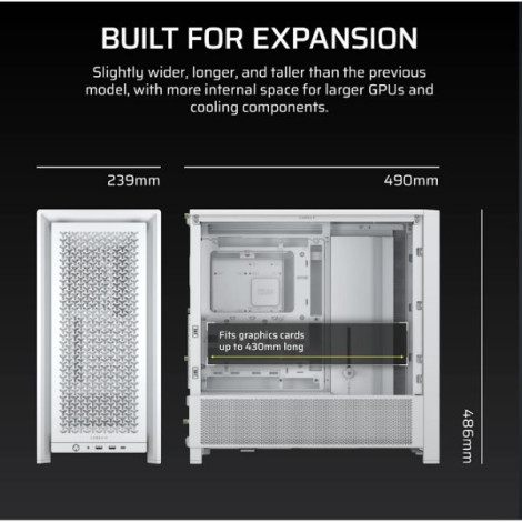 Case Corsair FRAME 4000D White (CC-9011291-WW)