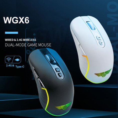 Chuột Gaming không dây Newmen WGX6 Dualmode màu Đen