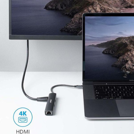 Hub chuyển đổi đa năng USB-C 5 in 1 Anker 533 Slim A8338HA1