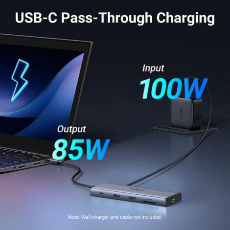 Hub đa năng USB Type-C 10 trong 1 4K60Hz tốc độ 10Gbps Ugreen 45380