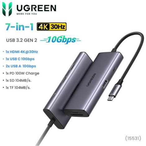 Hub đa năng USB-C 7 trong 1  Revodok Pro 107 Ugreen 15531