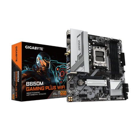 Mainboard Gigabyte B650M GAMING PLUS WIFI (4 x DDR5/ 256GB/ AM5/ Micro ATX)