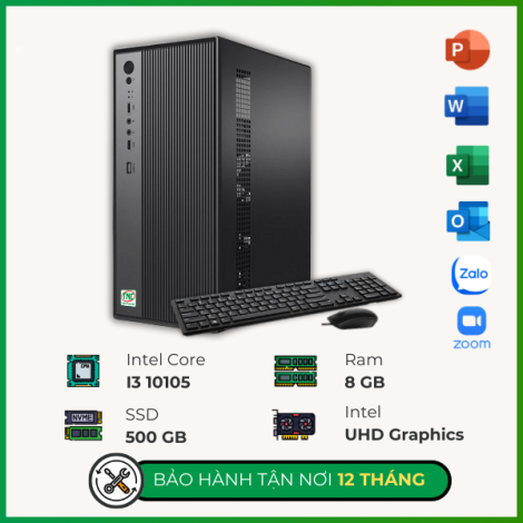 Máy bộ TNC Văn Phòng I310105 (I3 10105/ Ram 8GB/ SSD 500GB)