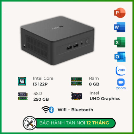 Máy bộ TNC Mini PC MPCI312R8S250 (I3 1220P/ Ram 8GB/ SSD 250GB)