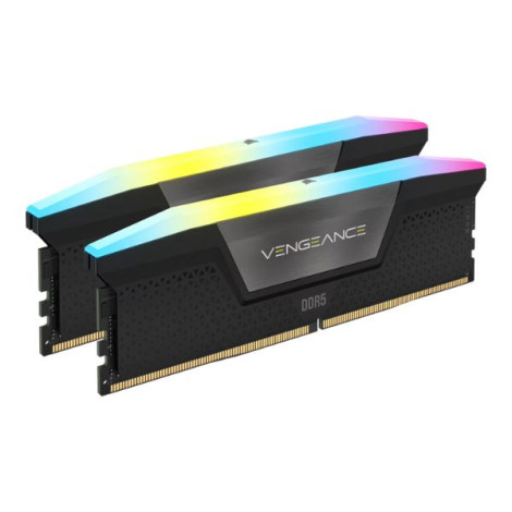 Ram Desktop Corsair Vengeance RGB Black 64GB DDR5 Bus 6000MHz CMH64GX5M2B6000C40