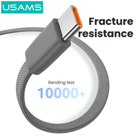 Sạc dự phòng USAMS CD240 20W 10000mAh C-L Cables Gray (10KCD24001)