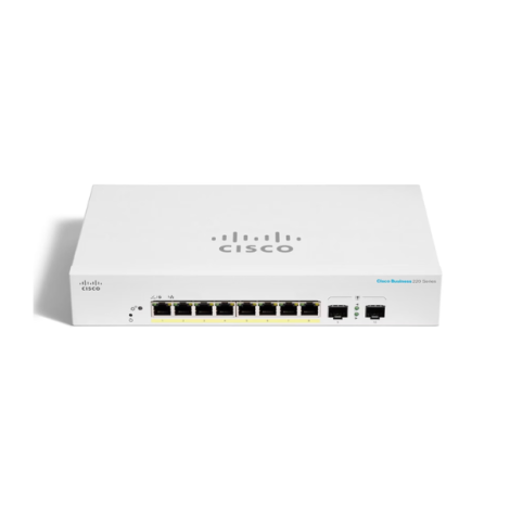 Switch PoE+ CBS220-8P-E-2G (10 port/ 10/100/1000 Mbps/ SFP)