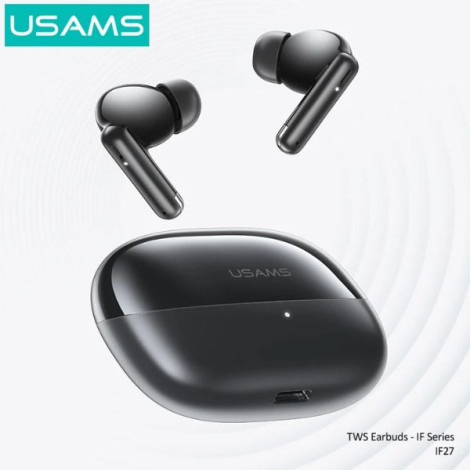 Tai nghe USAMS IF27 Wireless Inear Black (BHUIF01)