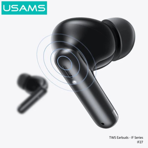 Tai nghe USAMS IF27 Wireless Inear Black (BHUIF01)