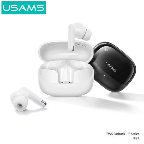 Tai nghe USAMS IF27 Wireless Inear White (BHUIF02)