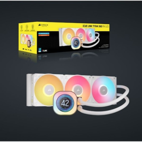 Tản nhiệt nước CPU 3 Fan Corsair iCUE LINK TITAN 360 RX RGB LCD White CW-9061026-WW