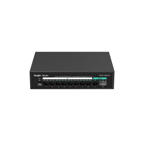 Switch PoE Ruijie ES110GS-P-L (10 port/ 10/100/1000 Mbps/ SFP)