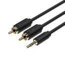 Cáp Loa 3.5mm sang 2 đầu RCA dài 1.5m UNITEK C9021BK