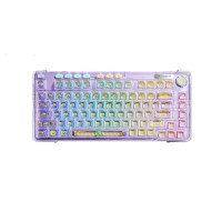 Bàn phím cơ Gaming 3 Mode AULA F81 Crystal Switch Purple