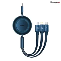 Cáp sạc dây rút 66W 100W 1.1m Baseus 3 trong 1 CAMJ010203