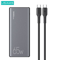 Sạc dự phòng USAMS CM Fast Charging Kit PB59 65W 30000mAh SuperMac Series Black (CMXLOGTC01)