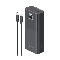 Sạc dự phòng USAMS AT Fast Charging Set Yattu Series US-CD185 PB68 65W 30000mAh Black (ATXLOGTC01)