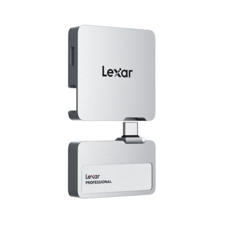 Ổ cứng SSD di động Lexar Professional Go with Hub SL400 2TB Silver LSL400S002T-RNSNG