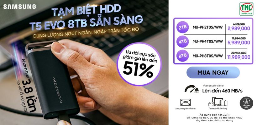 SAMSUNG T5 EVO SẴN SÀNG